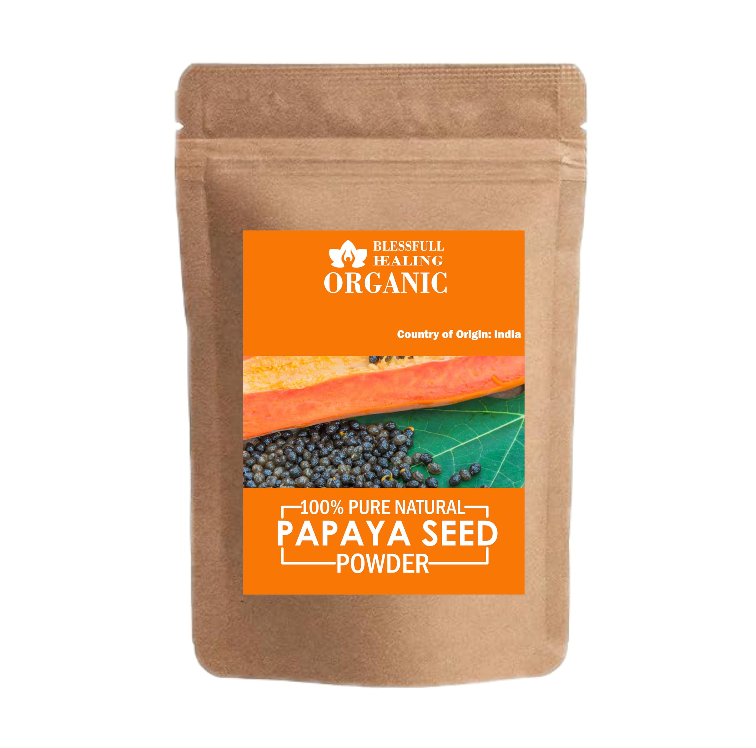 Blessfull Healing Organic Papaya Seed Powder - 200g | 100% Pure & Natural