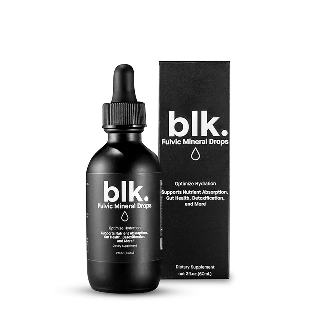 blk. PH 8+ Mineral Alkaline Water Drops – Fulvic, Amino Acids & Electrolytes (2oz)