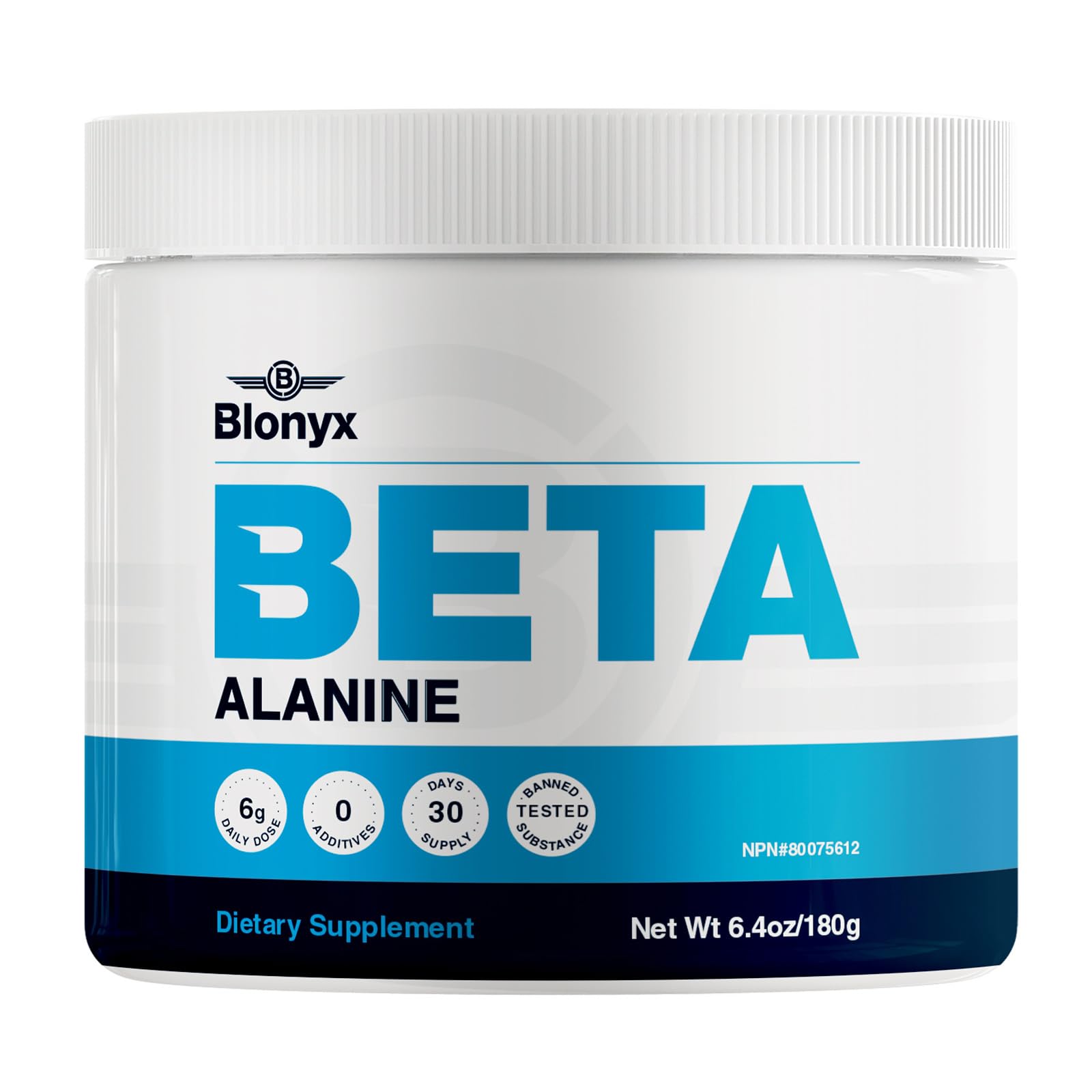 Blonyx Beta-Alanine Supplement – Enhance Muscular Endurance & Work Capacity | 6g Daily Dose