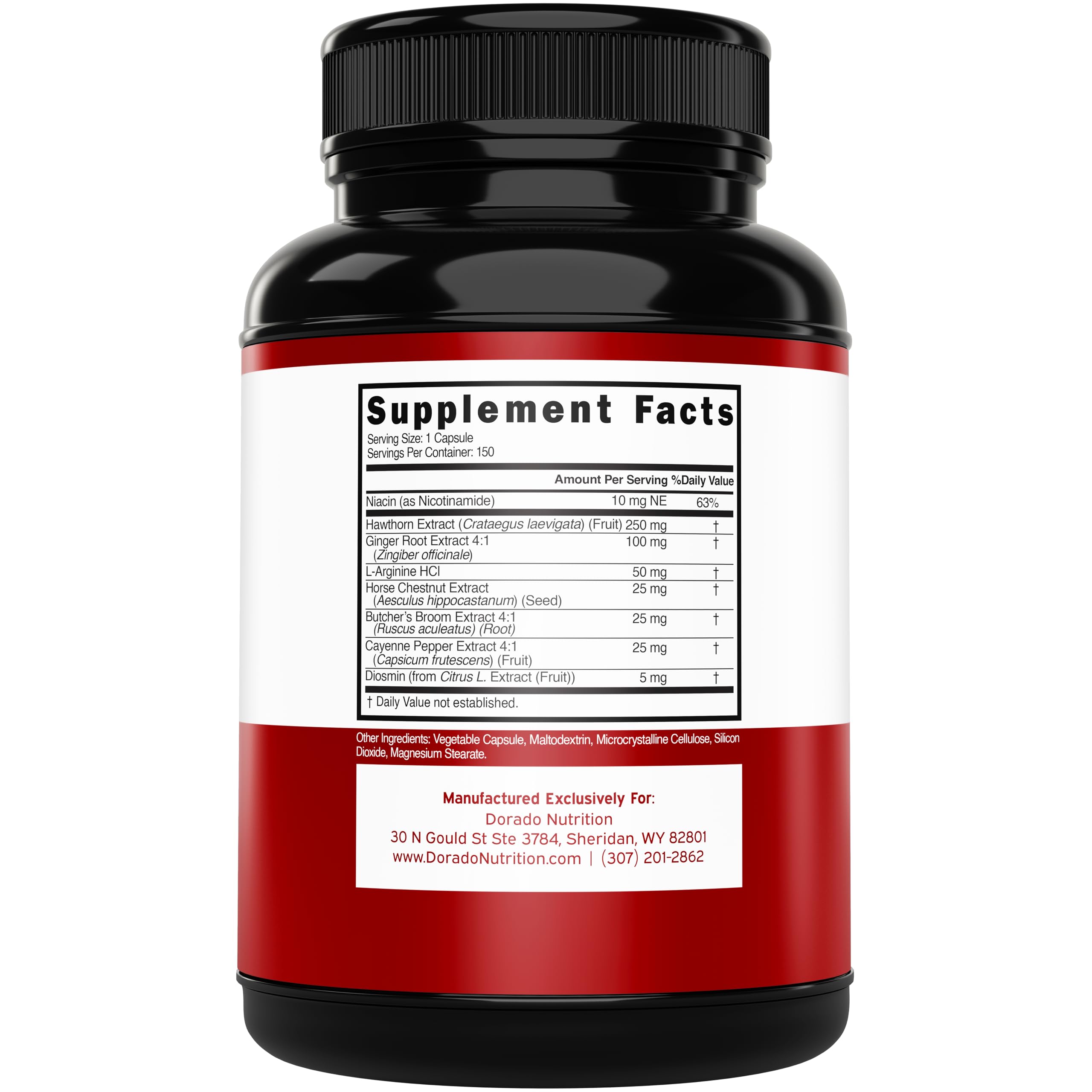 Blood Circulation Supplements with Diosmin & More – 150 Capsules | Vegan • Non-GMO • USA Made