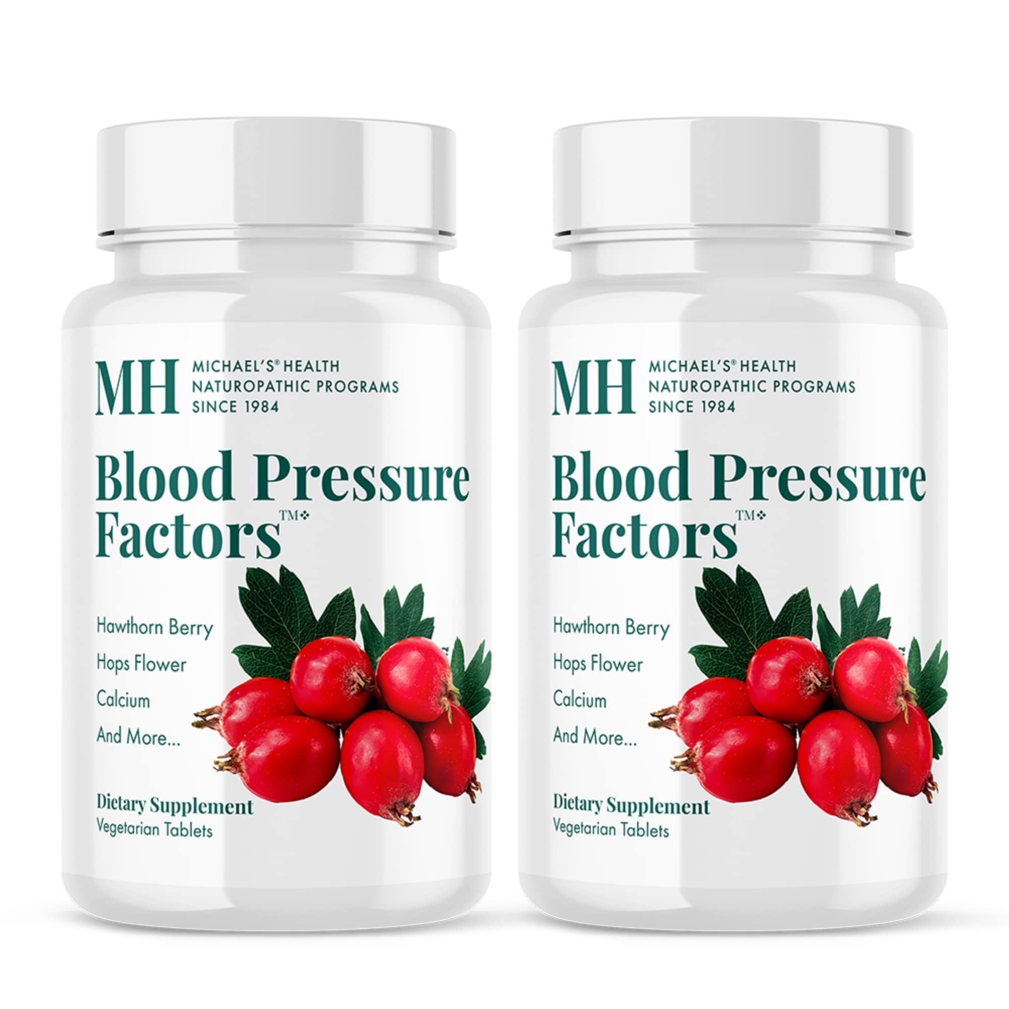 MICHAEL'S Health Naturopathic Programs Blood Pressure Factors - 180 Vegetarian Tablets, Pack of 2 - Provides Fluid Balance Support - Kosher - 120 Total Servings