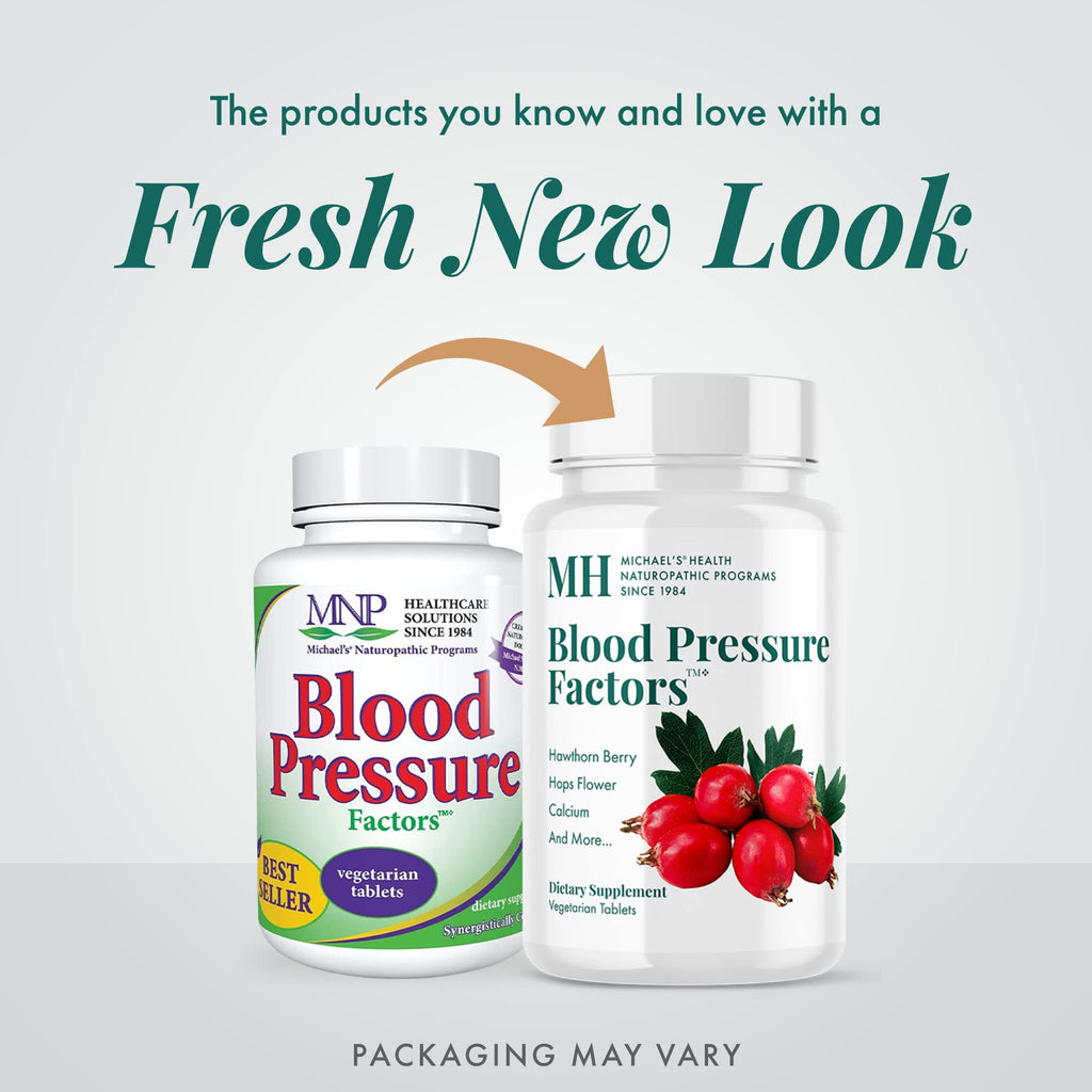 MICHAEL'S Health Naturopathic Programs Blood Pressure Factors - 180 Vegetarian Tablets, Pack of 2 - Provides Fluid Balance Support - Kosher - 120 Total Servings