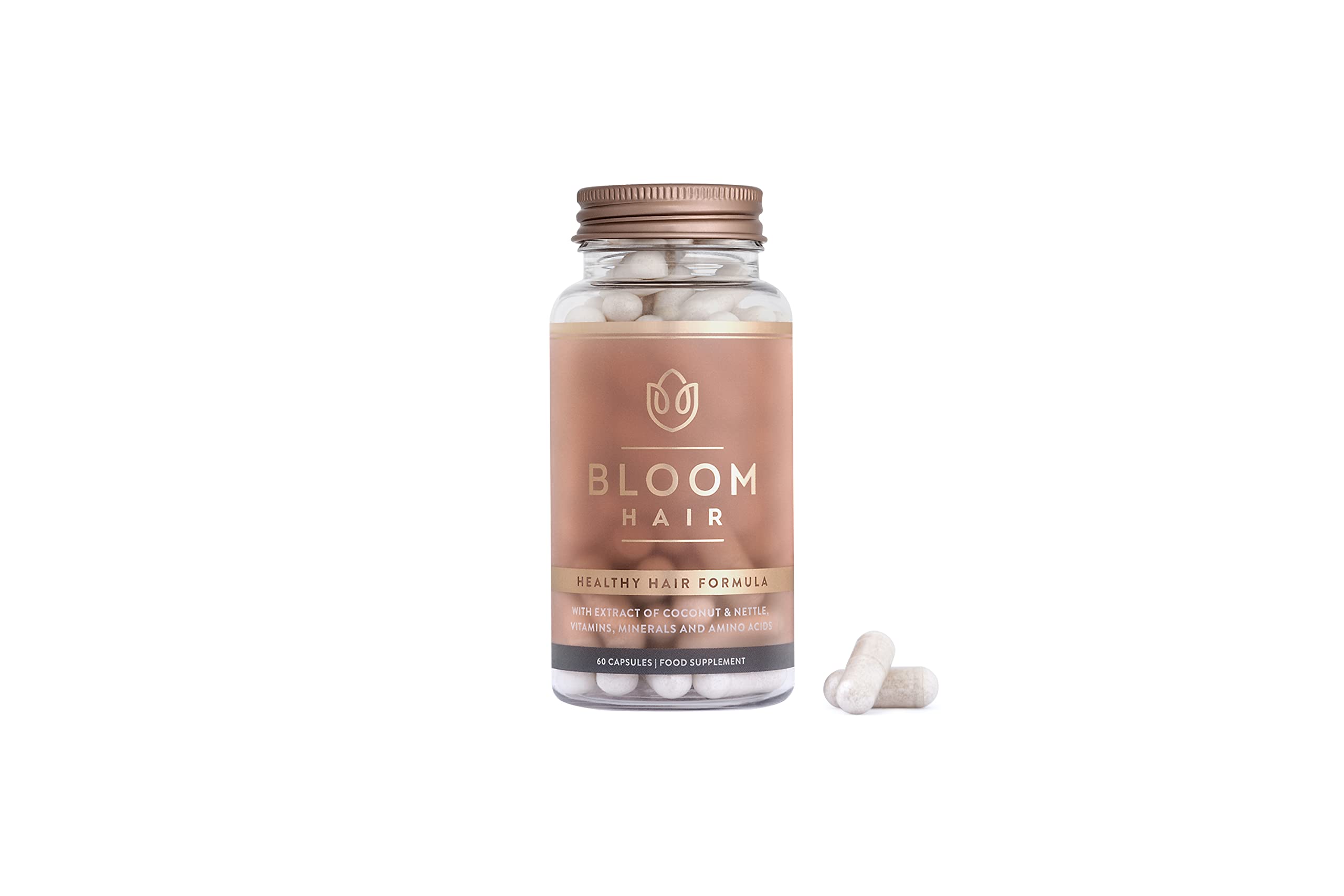 Bloom Hair Capsules – Biotin 250 mcg Hair Growth Vitamins for Women