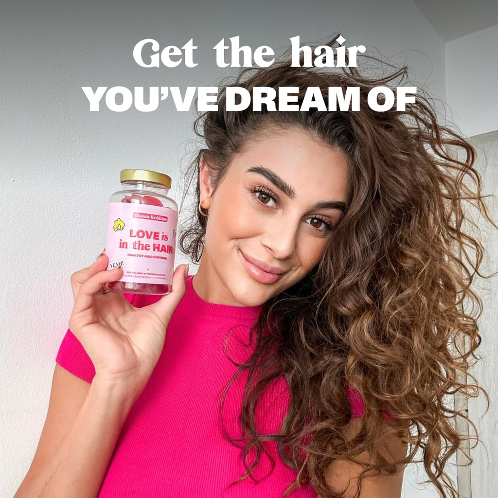 Bloom Robbins Hair Gummies – Biotin 5000mcg for Hair Growth (2 Pack) – Vegan & Non-GMO