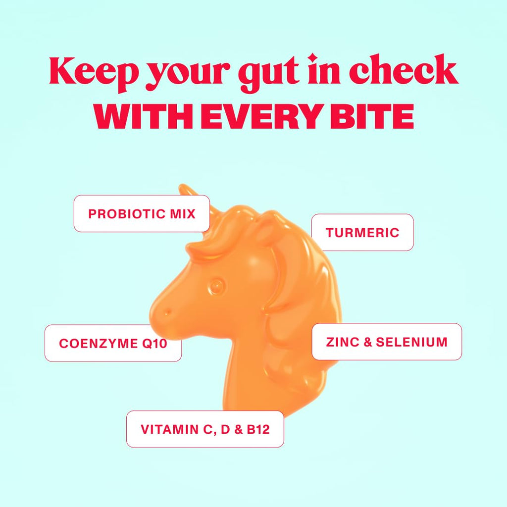 Bloom Robbins Probiotic Gummies – Fiber & Digestive Health with Turmeric Root Extract (Vegan, Non-GMO)