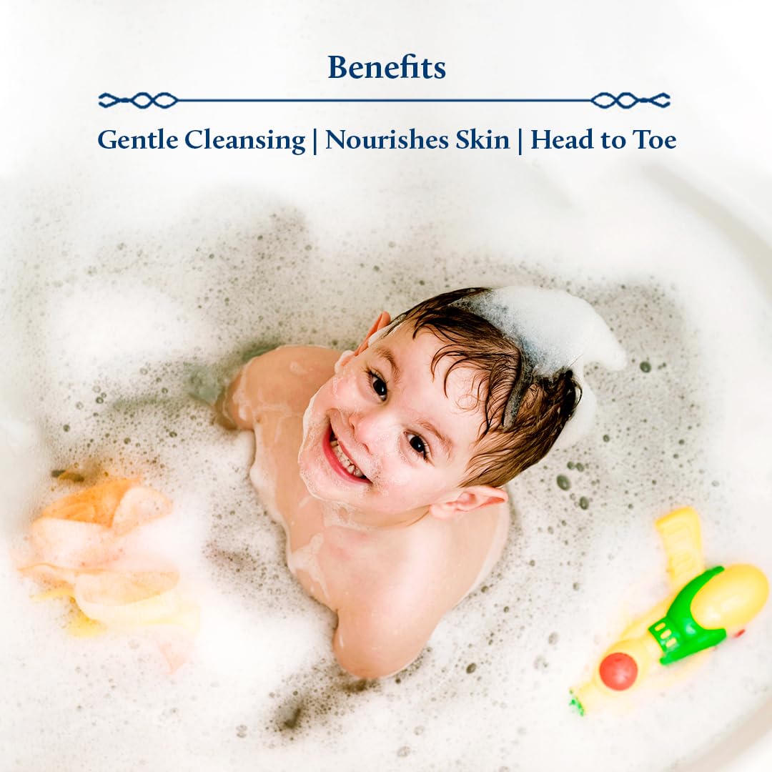 Blue Nectar Baby Wash with Organic Ghee – Gentle Tear-Free Bath for Babies & Kids (6.76 Fl Oz, 9 Herbs)