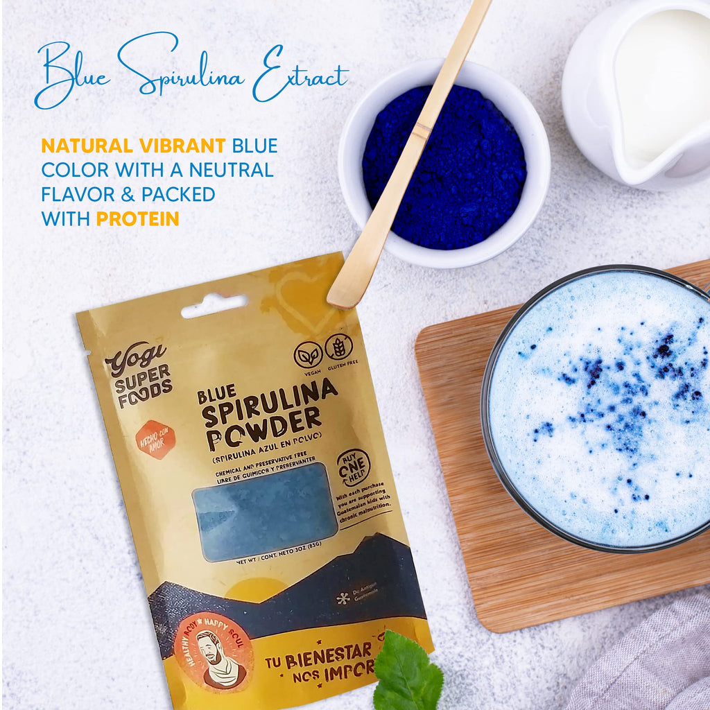 Blue Spirulina Powder by Yogi Super Foods – 5 oz, Plant Protein & Immune Support