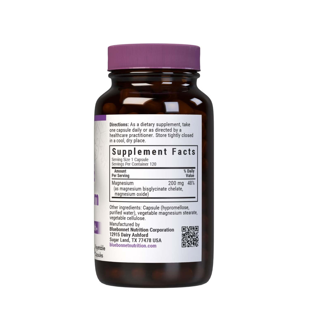 Bluebonnet Albion Buffered Chelated Magnesium 200 mg | 120 Veg Capsules