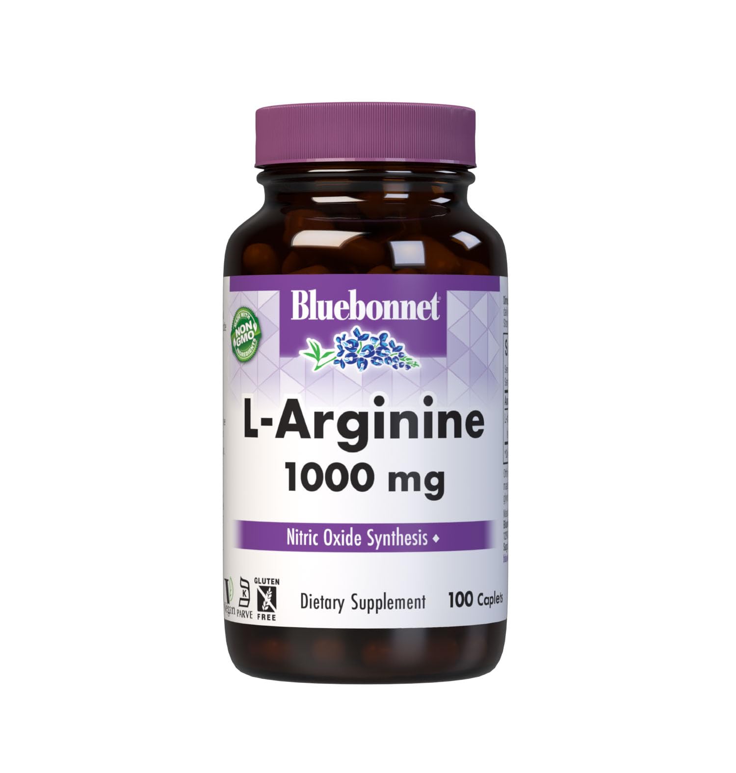 Bluebonnet L-Arginine 1000 mg Vitamin Capsules – 100 Count