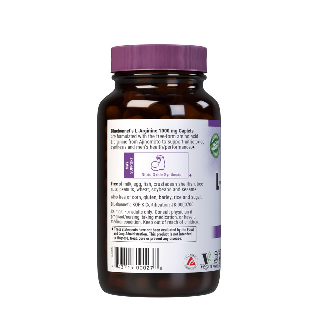 Bluebonnet L-Arginine 1000 mg Vitamin Capsules – 100 Count