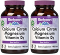 Bluebonnet Calcium Citrate Magnesium Plus Vitamin D3 Caplets – 90 Count Pack of 2