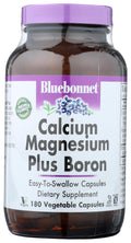BlueBonnet Calcium Magnesium Plus Boron Capsules – 180 Count, Vegetarian, Off-White