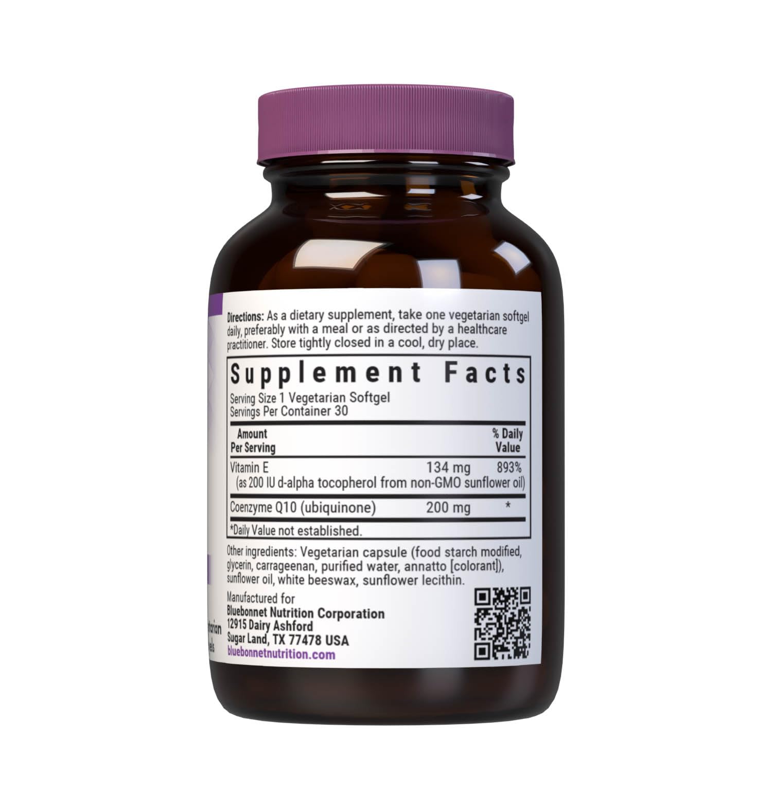 BlueBonnet CoQ-10 Vegetarian Softgels 200 mg – 60 Count | Energy & Heart Support