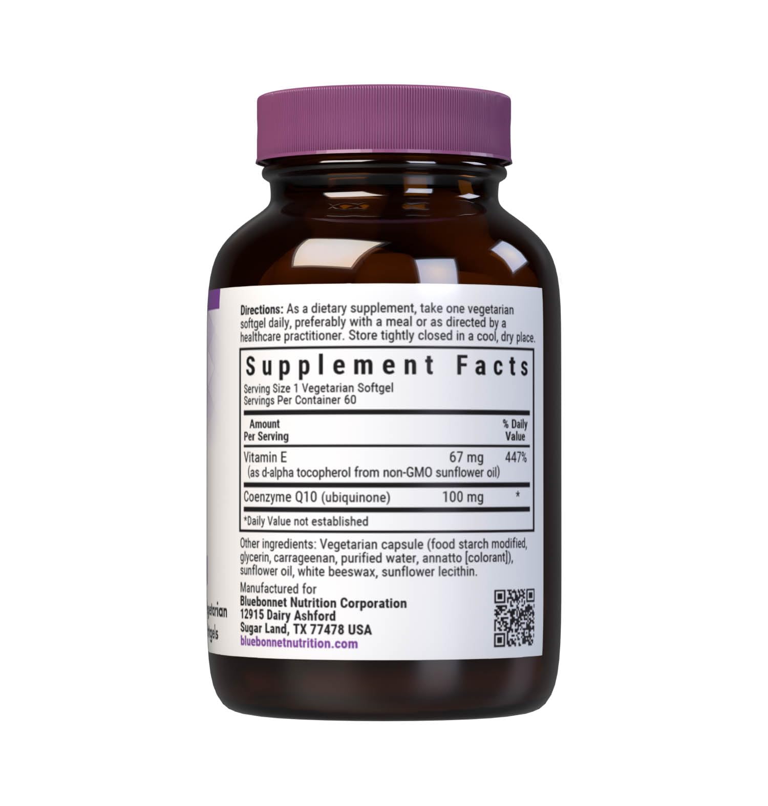 Bluebonnet CoQ-10 100 mg Vegetarian Softgels – 60 Count