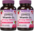 BlueBonnet EarthSweet Vitamin D3 400 IU Chewable, 90 CT – 2 Pack