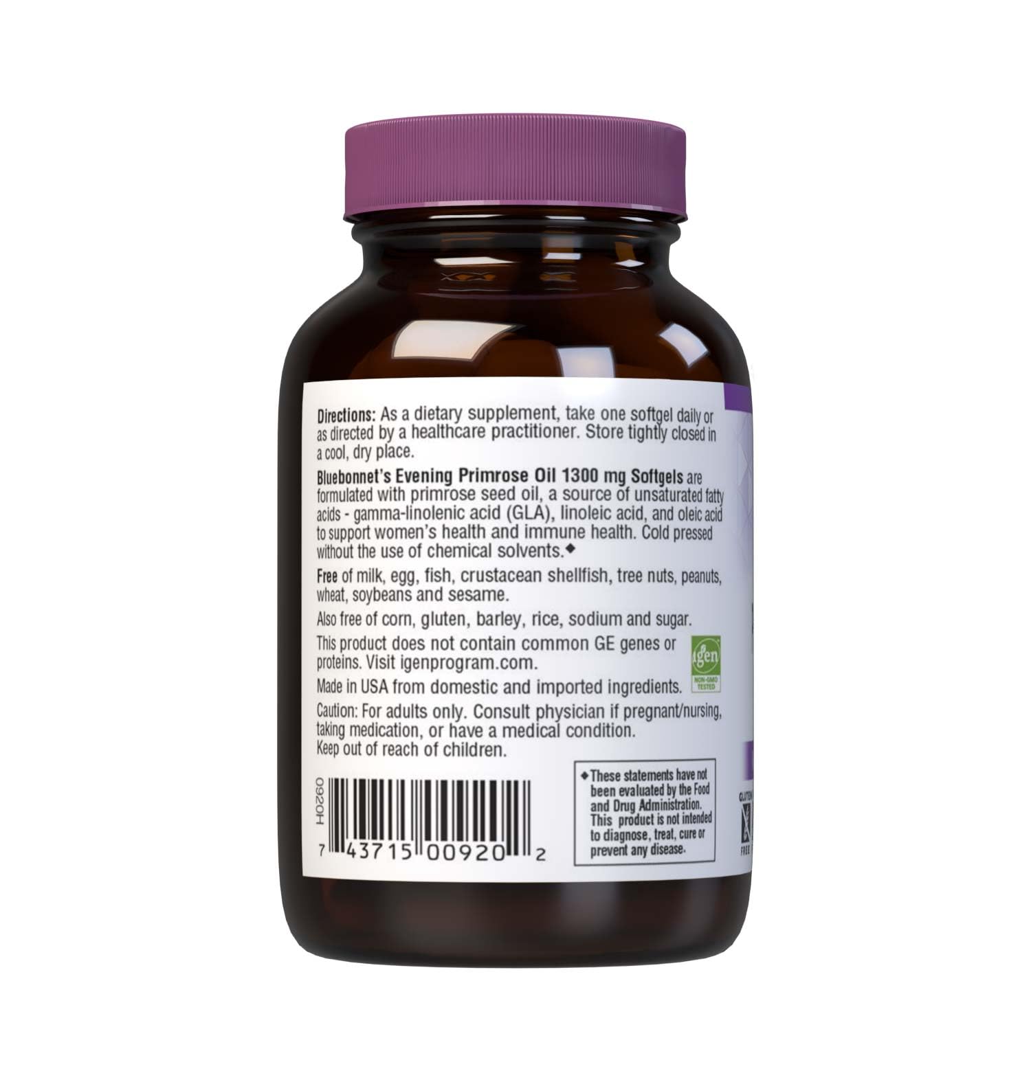 BlueBonnet Evening Primrose Oil 1300mg Softgels for Women – 90 Softgels, GLA, Non-GMO, Gluten-Free, Soy-Free, Dairy-Free