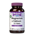 Bluebonnet Magnesium & Calcium 2:1 Ratio – Bone Health, Non-GMO, Vegan | 180 Veg Capsules