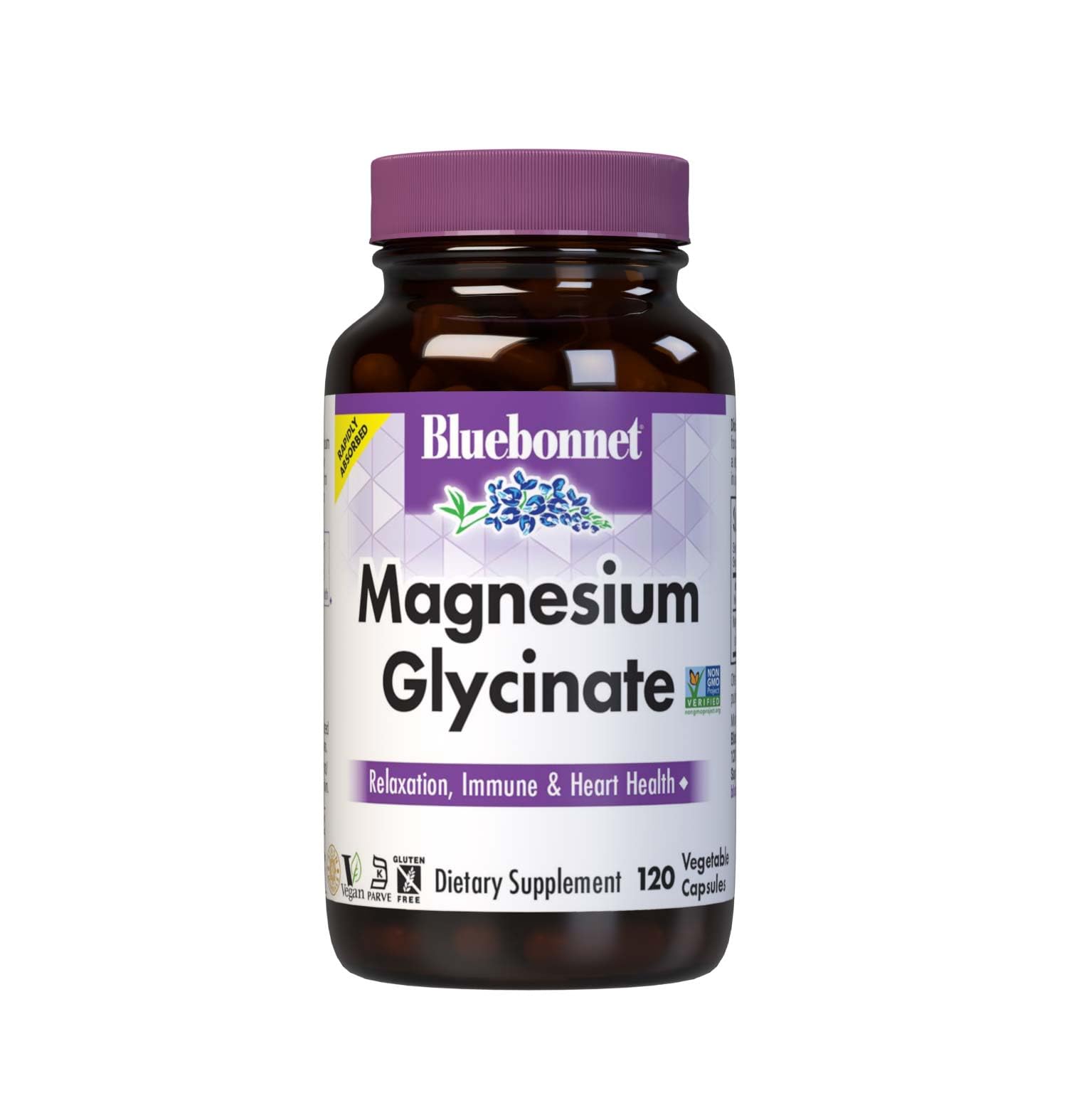 Bluebonnet Magnesium Glycinate 400mg | Maximum Absorption | 120 Veggie Capsules