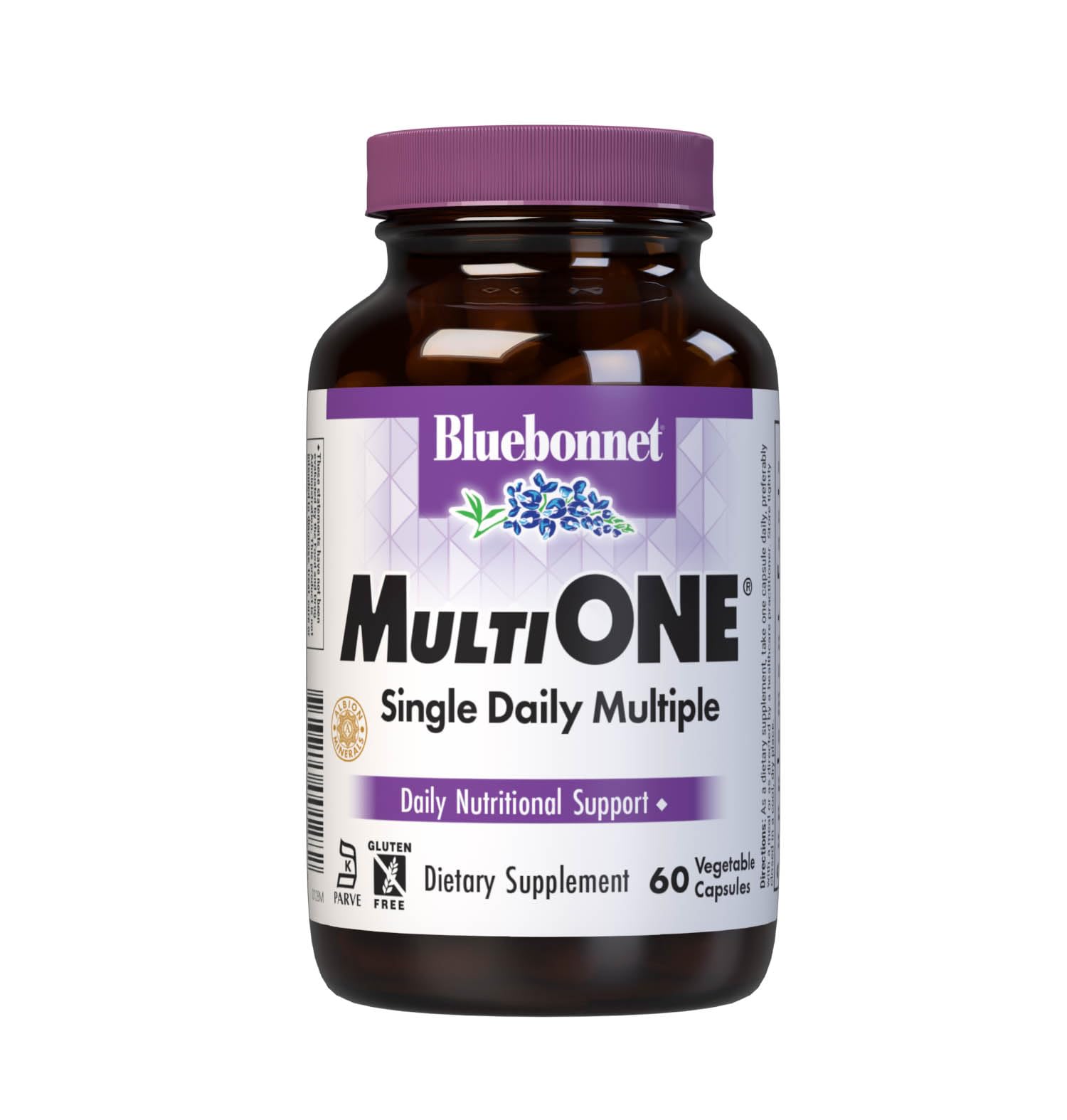 Bluebonnet Mult One with Iron – Daily Multivitamin (60 Veg Capsules)