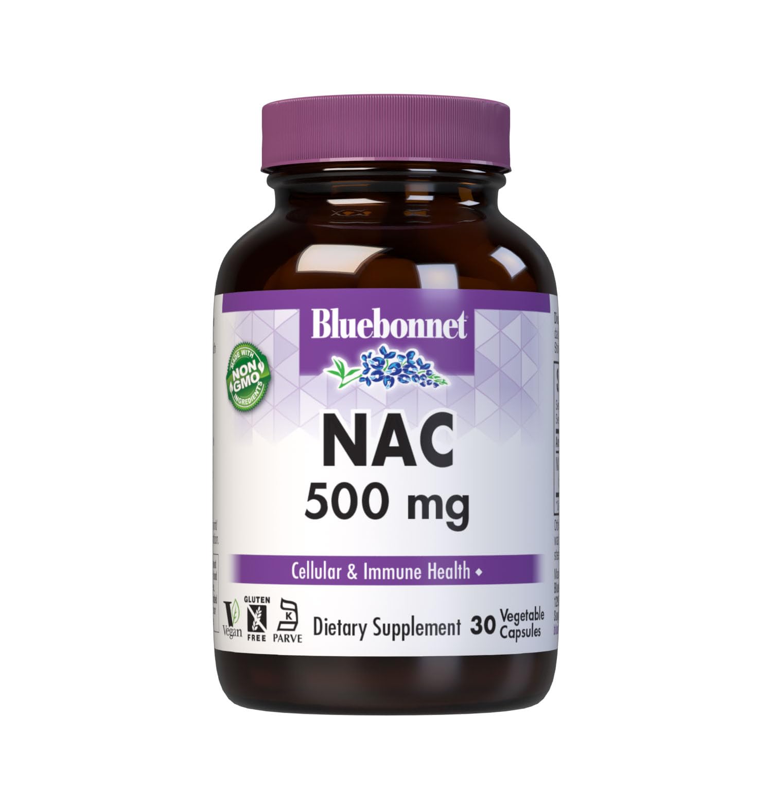 Bluebonnet NAC 500 mg Vitamin Capsules - 30 Count