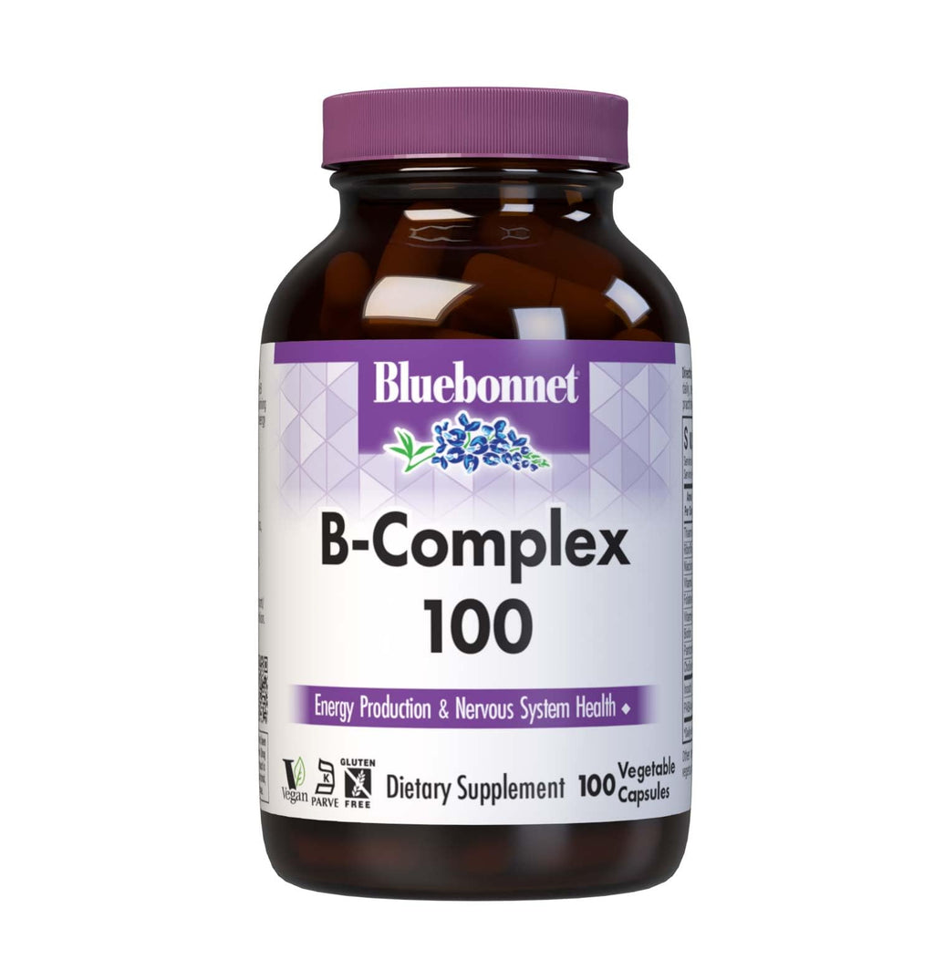 Bluebonnet Nutrition B Complex - Complete Full Spectrum B Vitamins, 100 Count, Vegan & Gluten-Free
