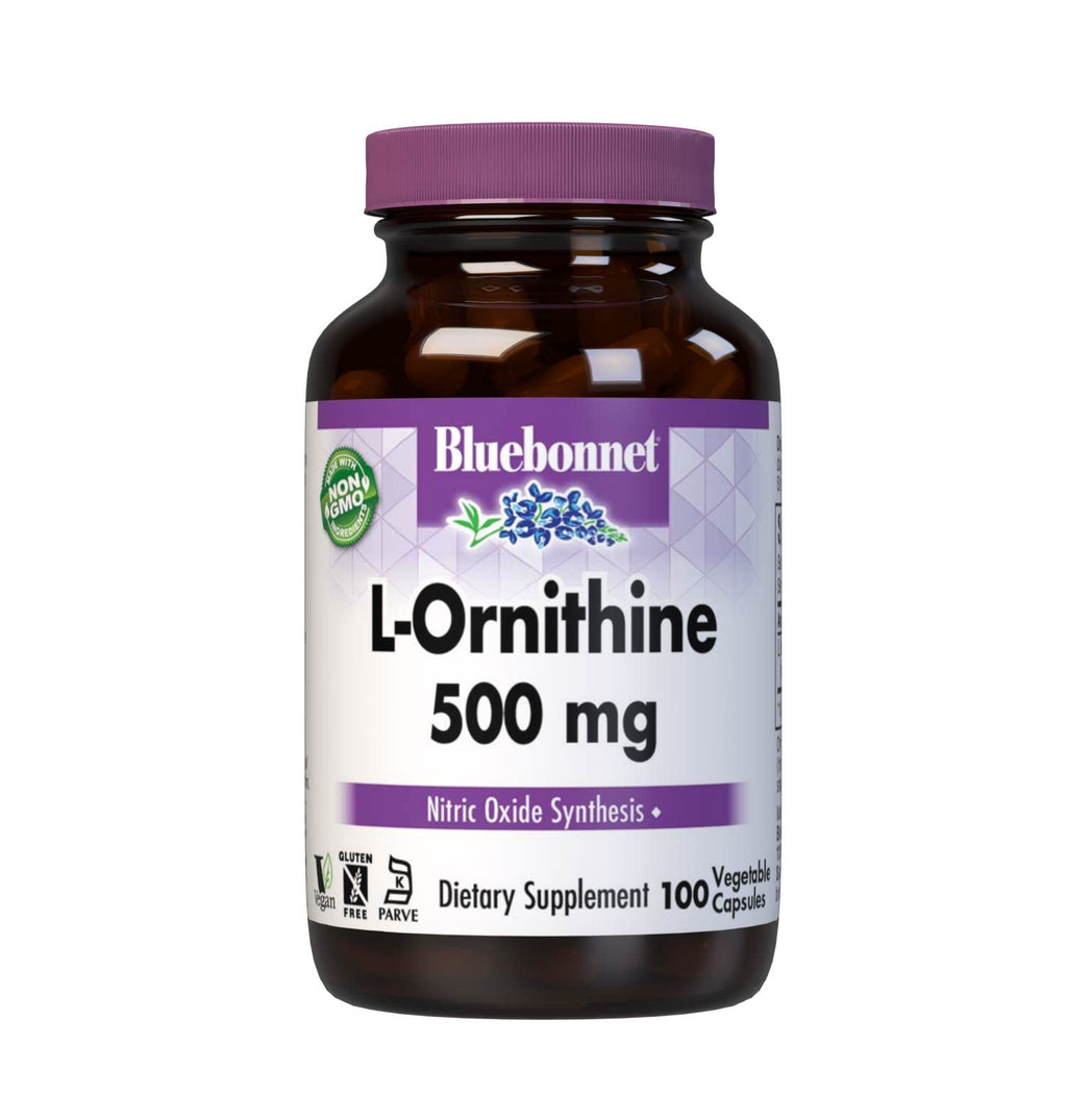 Bluebonnet Nutrition L-Ornithine 500 mg | Free-Form Amino Acid | 100 Veg Capsules