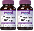 BlueBonnet L-Theanine 200mg – Free-Form Amino Acid, 60 Veg Capsules (Pack of 2)