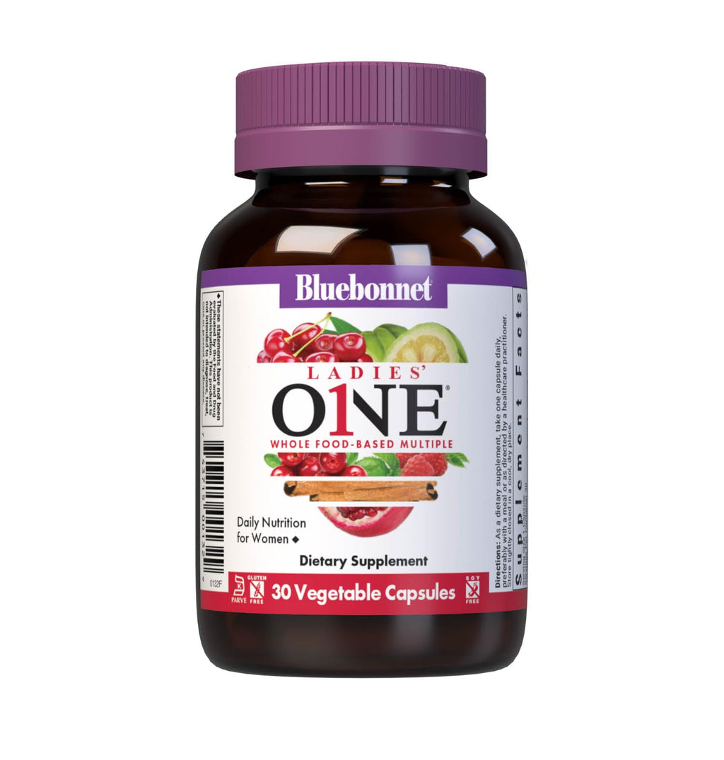 Bluebonnet Nutrition Ladies One Organic Vegetable Capsule – Whole Food Multivitamin with K2, 30 Count