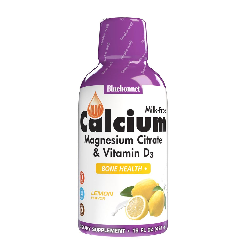 Bluebonnet Liquid Calcium Citrate & Magnesium Citrate with Vitamin D3 – Lemon, 16 fl oz