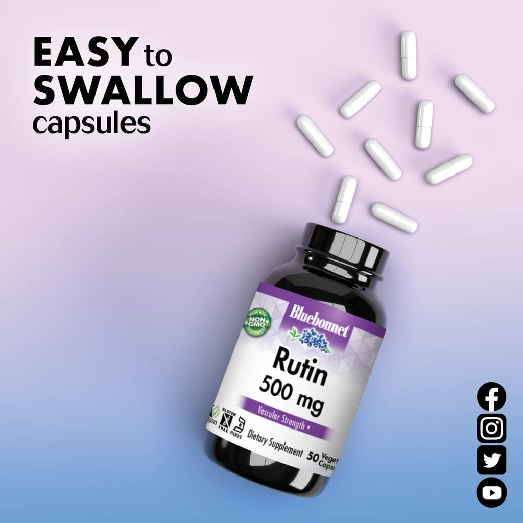 BlueBonnet Rutin 500mg - Plant-Based Antioxidant for Vascular Health