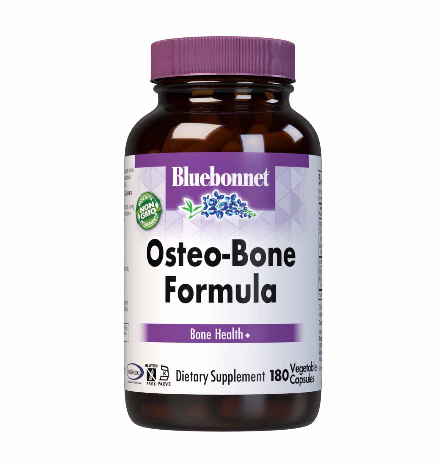 BlueBonnet Osteo-Bone Formula Vegetarian Capsules, 180 Count | Bone Health
