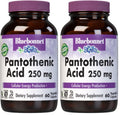BlueBonnet Pantothenic Acid 250 mg – Vitamin B5 for Energy (2-Pack, 60 Veg Capsules)