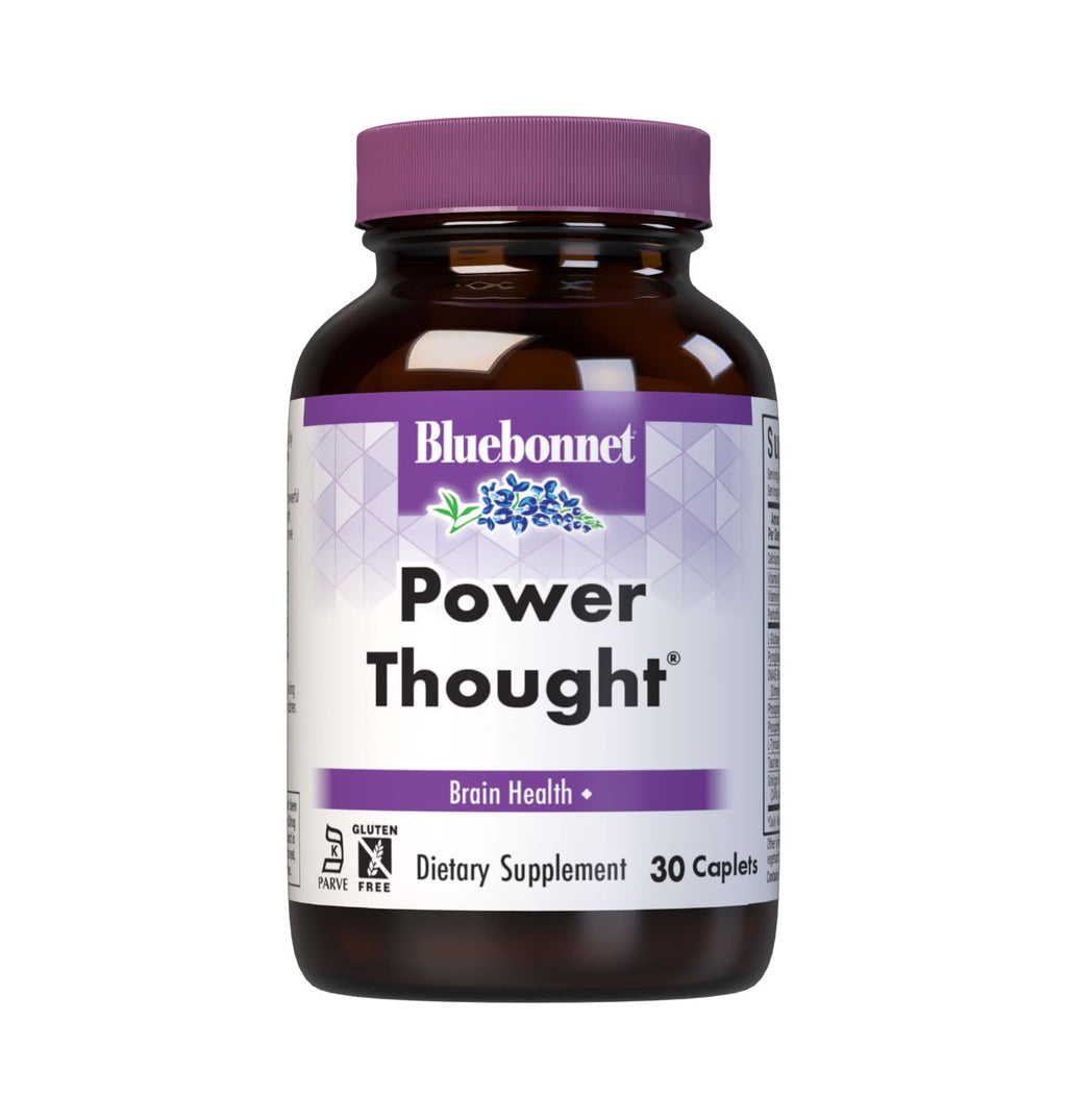BlueBonnet Power Thought Caplets — Brain Health Support, 30 Count