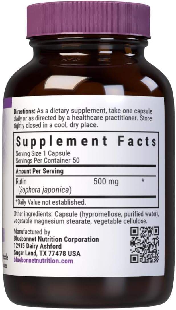 BlueBonnet Rutin 500mg - Plant-Based Antioxidant for Vascular Health