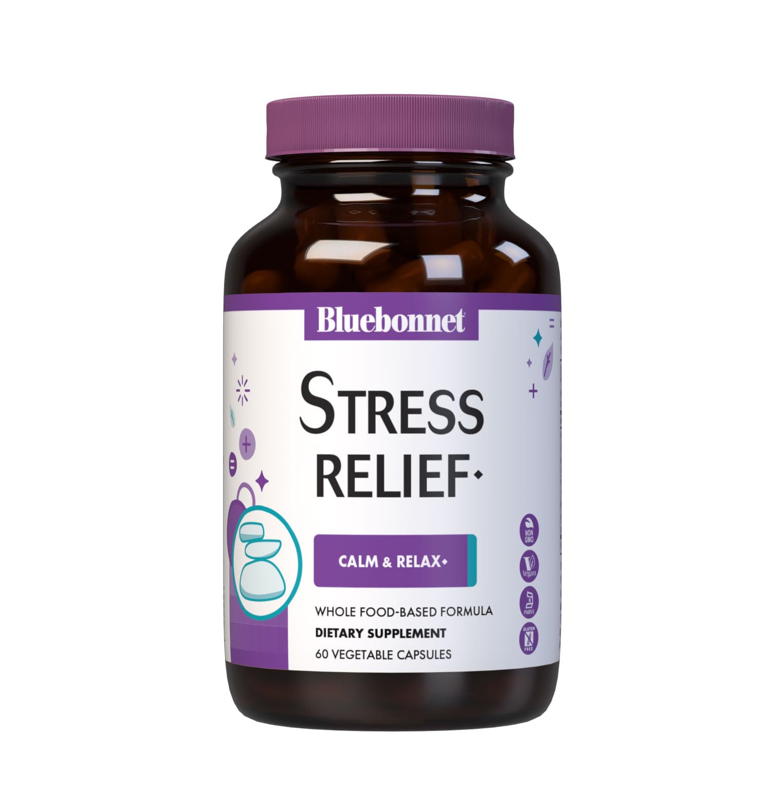 Bluebonnet Targeted Choice Stress Relief, 60 CT - Vegetable Capsules