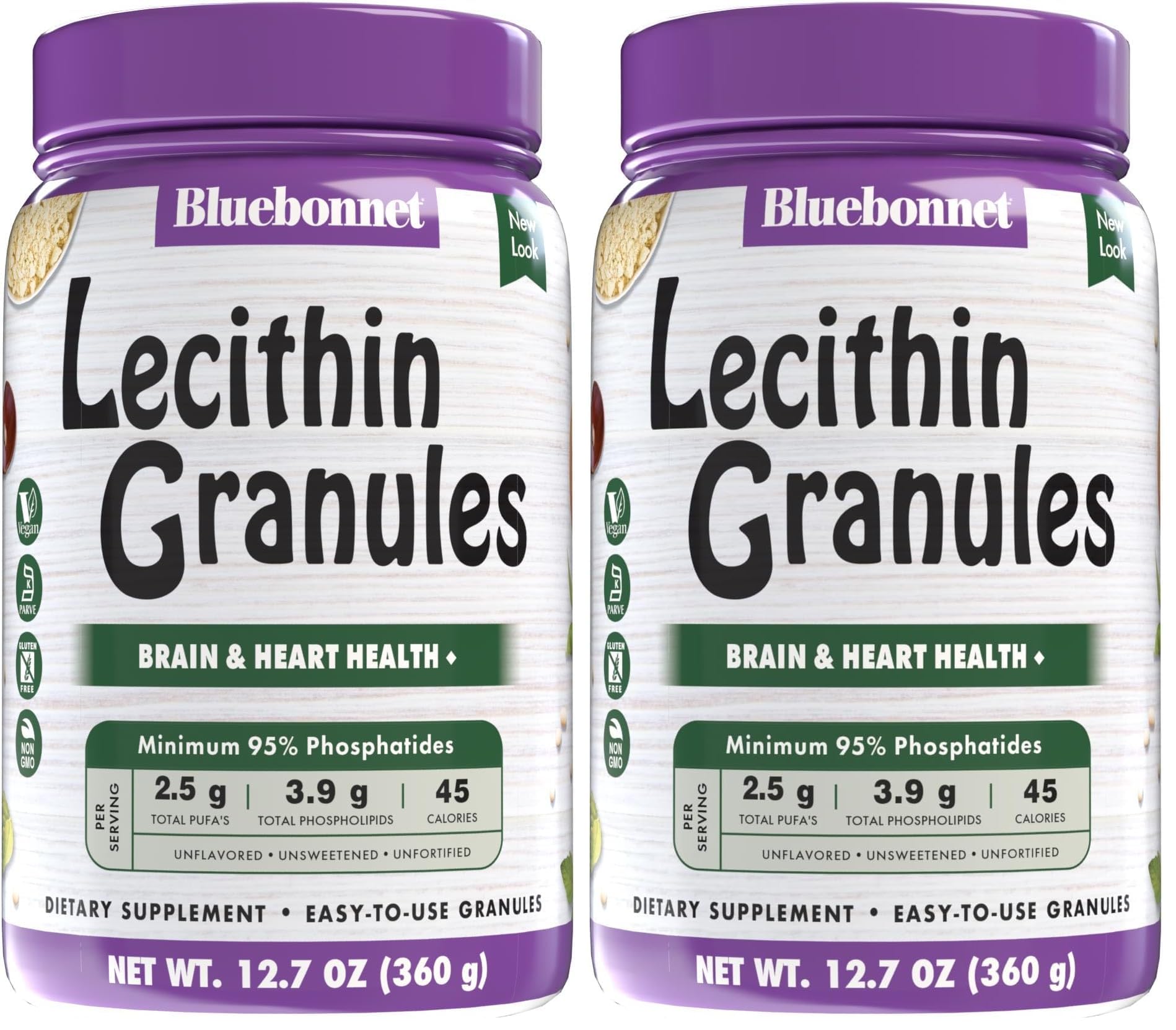 BlueBonnet Super Earth Lecithin Granules – Non-GMO Soy, Gluten-Free, Vegan, Kosher, No Sugar Added, 12.7 oz (Pack of 2)