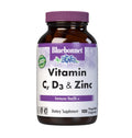 Bluebonnet Vitamin C, D3 & Zinc — Immune Support, 100 Veg Capsules