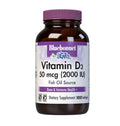 Bluebonnet Vitamin D3 2000 IU Vegetable Capsules - 100 Count