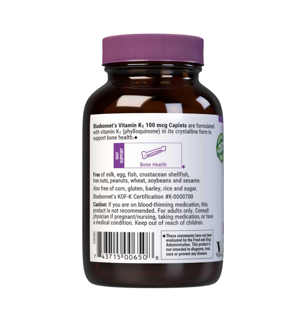 BlueBonnet Vitamin K1 100 mcg – Supports Bone Health (Pack of 2) | Vegan, Non-GMO, Kosher, Gluten-Free