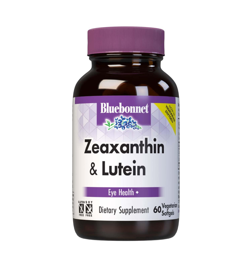 Bluebonnet Zeaxanthin Plus Lutein Softgels | Eye Health & Blue Light Exposure | Gluten Free & Soy Free | 60 Softgels