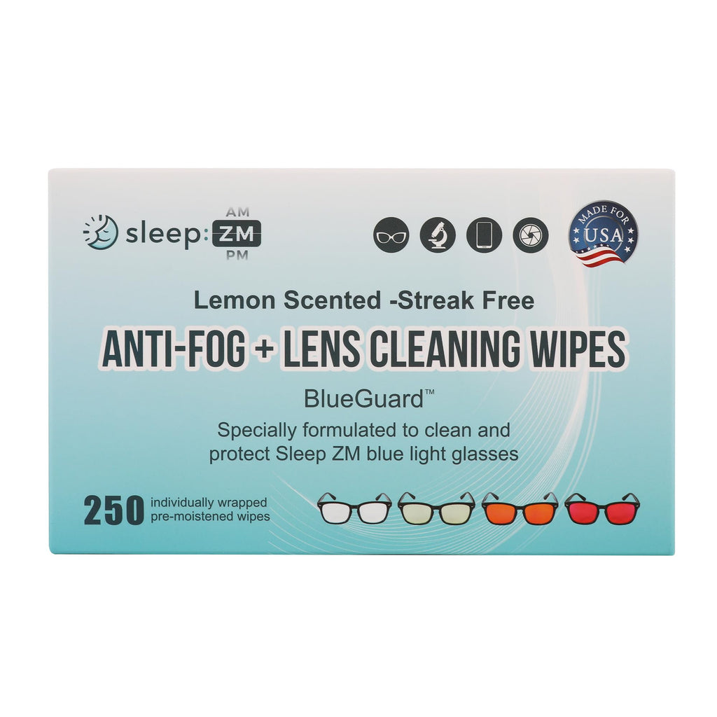 BlueGuard Pre-Moistened Eyeglass Wipes – 250 Count | Sleep ZM