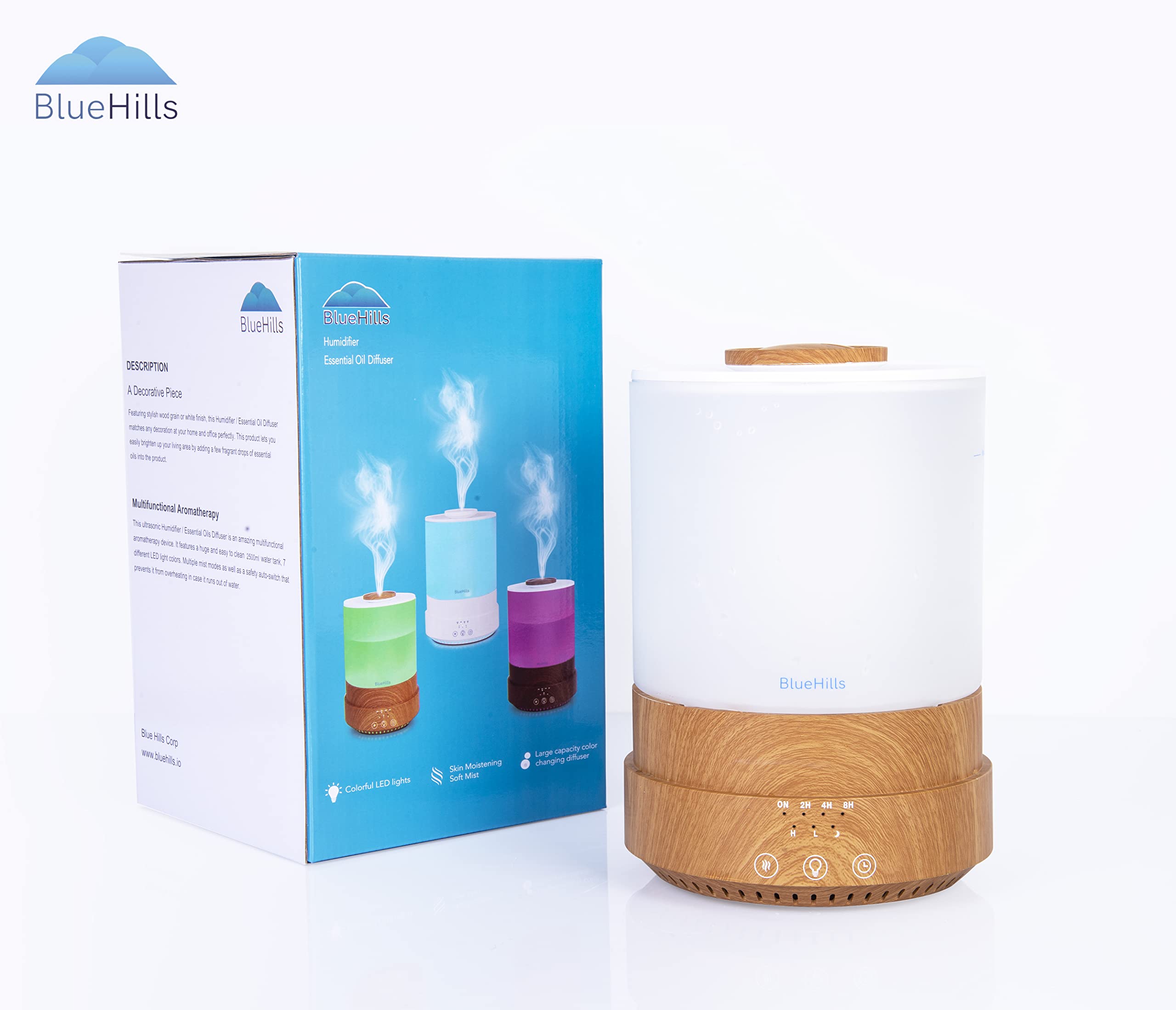 BlueHills Premium 2500ml XL Essential Oil Diffuser for Large Rooms – Humidifier & Aromatherapy