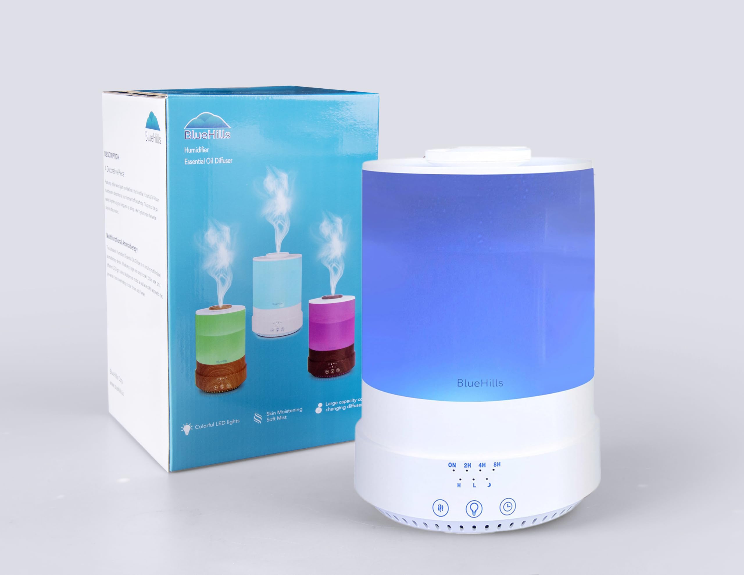 BlueHills 2500ml XL Essential Oil Diffuser – Large 2.5L Humidifier (White)