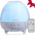 BlueHills Premium Essential Oil Diffuser with Remote — 600ml White Wood Grain for Large Rooms | Humidifier & Aromatherapy