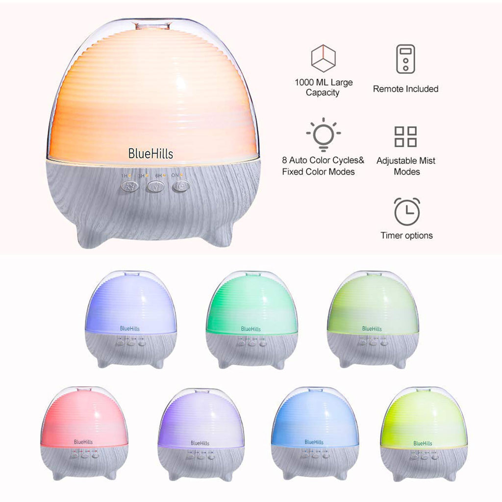 BlueHills Premium 1000ml Large Room Diffuser with Remote