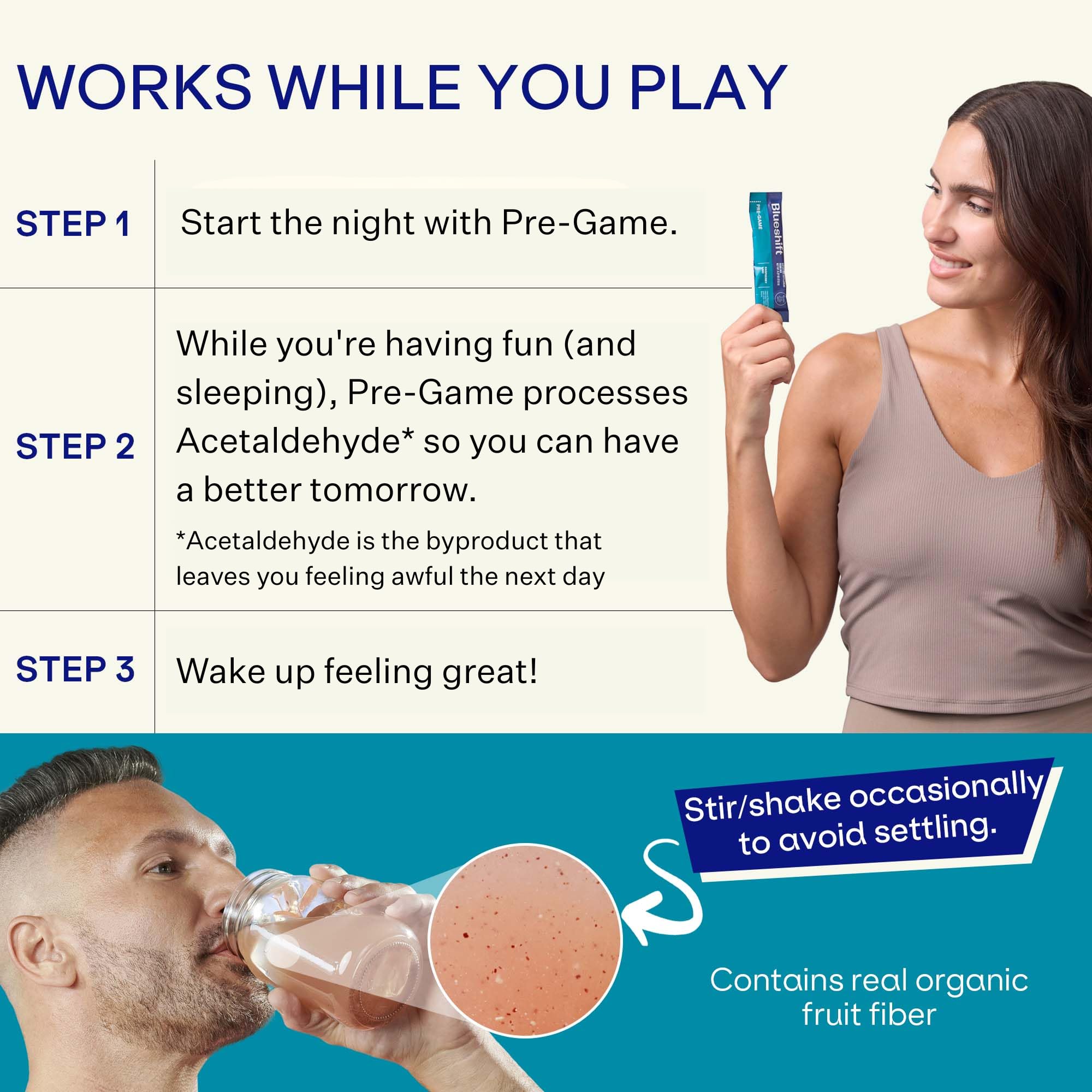 Blueshift Pre-Game NAC Electrolytes, Liver Support (14 Pack)