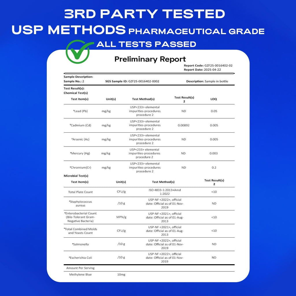 Bluesun Methylene Blue 1% Liquid Drops – USP Grade, USA Made, 2 fl oz