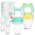 Bluet B- Baby Fruit Feeder Pacifier – BPA-Free Silicone, 6 Nipples (2 Pack) – Green
