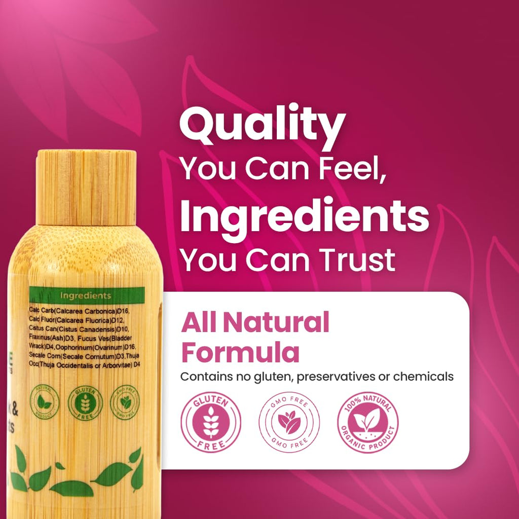Fibroid Shrink & Ovarian Cysts BM36 - Helps Shrink Fibroids and Ovarian Cysts, Balance Estrogen Levels and Prevent Regrowth, Support for Menstrual Pain and Painful Intercourse, 30 mL Drops | Bestmade