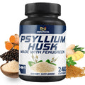 BMVINVOL Psyllium Husk Capsules – Fiber with Fenugreek, Turmeric, Ginger, Black Pepper | 240 Count